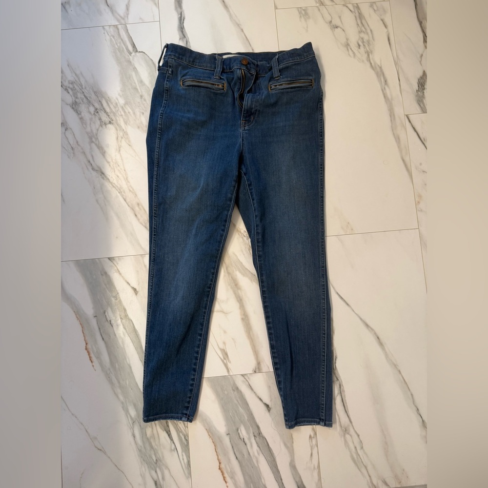 Madewell Roadtripper Jeggings in Ellerby Wash- Zip Pockets